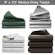 8 x 20 Heavy Duty White Waterproof Tarp and Cover 12 Mil Multipurpose Tarpaulin