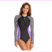 Speedo Ladies UV Sun Protection Long Sleeve Swimsuit S/Geometric Print