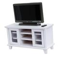 Simulation Miniature TV Cabinet Dolls House Furniture Decor for Living Room White