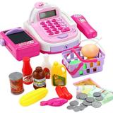 Toy Pretend Play Electronic Cash Register Toy Realistic Actions & Sounds With Mic PK