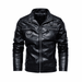 Xerarch Men s Plus Size Leather Motorcycle Biker Long Sleeve Collar Zipper Coat Jacket Men s PU Coat European