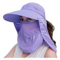 iopqo baseball caps unisex outdoor sport fishing hiking hat uv protection face neck flap sun cap hat ladies hat purple