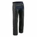 Milwaukee Leather SH1101TALL Men s Classic Black Tall Sizes Leather Chaps with Jean Pockets 3XS-Tall