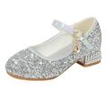 XINSHIDE Shoes Toddler Little Kid Girls Pumps Glitter Sequins Princess Low Heels Party Dance Shoes Rhinestone Sandals Casual Baby Shoes