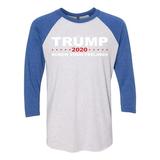 Men s Political Screw Your Feelings Baseball Short Sleeve T-shirt-Royal/Heather White-Medium