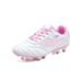 Tenmix Girls & Boys Basketball Non Slip Athletic Shoe Mens Lace Up Soccer Cleats Children Sport Sneakers Pink Long 1Y