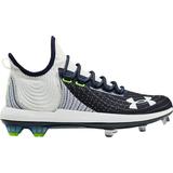 Under Armour Bryce Harper 4 Low Men s Metal Baseball Cleats White / Navy 13