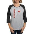 CafePress - Retired Nurse Heart Women s Baseball T Shirt - Womens Baseball Tee