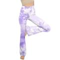 BLVB Women s Bootcut Yoga Pants High Waist Print Stretch Non-See Through Workout Trousers Wide Leg Pants