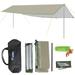 Maboto 3x6m Awning Waterproof Tarp Tent Shade with Pole Folding Camping Canopy Ultralight Beach Sun Shelter for Camping Hiking and Survival Shelter