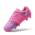 Dream Pairs Boys Girls Soccer Cleats Kids Football Shoes Toddler/Little Kid/Big Kid SDSO224K ROSE RED/WHITE Size 1