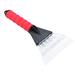 OUNONA Snow Shovel Car Snow Scraper Ice Cleaner Snow Cleaner For Windshield With Rubber Sleeve(Red)
