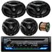 JVC KD-T920BTS Single DIN In-Dash CD Player Bluetooth USB AUX AM/FM Radio Receiver Bundle Combo with 2x 6.5 2-Way Coaxial 300W Car Audio Speakers 2x 6x9 400W Vehicle Speakers 16G Speaker Wire