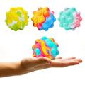 Marigold Bubble Popping Sensory Toy for Kids and Adults POP Ball Fidget Toy â€“ Stress Relief Hand Toys â€“ 3D Anti Stress Squeeze Toy â€“ Multicolor Silicone Cute Fidget Poppets Balls - 4Pcs