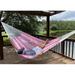 Largo 2 Person Handmade Mayan Woven Cotton Hammock in Pink / White