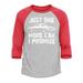 Shop4Ever Men s Just One More Car I Promise Raglan Baseball Shirt Medium Heather Grey/Red