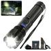 Pudcoco Rechargeable Flashlights XHP50 Super Bright 1500mAh Battery Zoomable Waterproof 5-Mode Powerful Handheld Flashlight