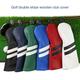 Welling 3Pcs Golf Club Head Covers Thicker Materials Wear Resistant Accessory Golf Hybrid Club Head Covers for Golf Lover