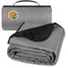 SUN CUBE Large Waterproof Outdoor Blanket Fleece Lining Windproof Stadium Blanket for Sports Picnic Park Portable Camping Blanket Car Boat Travel Machine Washable 60x80 Grey/Black