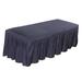 Beauty Massage Table Bed Valance with Face Hole for Beds in 185x70cm Dark Blue-185x70cm