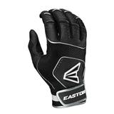 Easton Walk-Off NX Baseball Adult Batting Gloves | Black/Black | Small