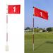 Eugastiger Putting Green Flags Golf Flagsticks Practice Hole Cup with Flag Golf Pin Flags For Standard Golf Course