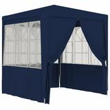 Anself Party Tent with Side Walls Outdoor Gazebo Canopy Blue Sun Shade Shelter Steel Frame Blue for Wedding BBQ Shows Camping Festival 8.2ft x 8.2ft x 7.9ft (W x D x H)