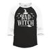 Shop4Ever Men s Bad Witch Matching Halloween Costumes Raglan Baseball Shirt Large Black/White