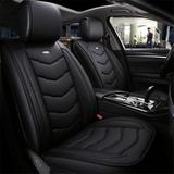 PU Leather Anti-slip Full Surround 5-sits Car Seat Cover Cushion Protector Black