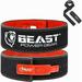Beast Power Gear Weight Lifting Belt with Free Strap - 4 Inches Wide 10MM 13MM Lever Belt Weightlifting with Lever Buckle