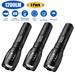 Portable 1200 Lumens Handheld LED Flashlight with Adjustable Focus and 5 Light Modes Outdoor Water Resistant Flashlights High Lumens Tactical Flashlight for Camping Hiking Emergency[3 PACK]