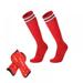 Youth Child Soccer Shin Guards+Knee High Socks Kids Soccer Shin Pads Board Leg Protective Gear Compression Long Socks for 5-10 Years Old Boys Girls Children Teenagers