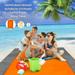 Sandfree Beach Blanket Waterproof Picnic Blanket Quick Drying Indoor&Outdoor Family Mat with 4 Stakes&1 Corner Pockets for Travel Camping Hiking Music Festival