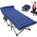 ABORON Folding Camping Cot Bed for Adults Cots for Sleeping Folding Cot 880LBS(Max Load) with Removeable 2 Sided Mattress & Carry Bag