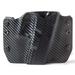 Outlaw Holsters: Black Carbon Fiber OWB Kydex Gun Holster for Springfield XDS 3.3 w/Crimson Trace Red Left Handed.