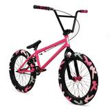 Elite Destro BMX Bike for Kids 20-inch Top Tube 3-Piece Crank (Suitable for 11+ year olds (4ft to 5ft 10 ) Pink Combat