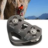 EOTVIA Pulley Pulley Zipline Pulley Rock Climbing Aluminum With Tandem Speed Double Trolley For Mountaineering