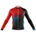 Red Black Angled Men s Long Sleeve Cycling Jersey