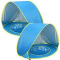 Baby Beach Tent 2 Pack Baby Pool Tent UV Protection Infant Sun Shelters Beach Shade Tent Pop Up Baby Tent for Beach