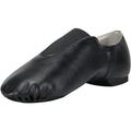 Unisex PU Leather Upper Slip-on Jazz Shoe with Up Elastic for Women and Men s Dance Shoes