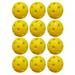 12Pack Outdoor Pickle Balls 40 Holes Durable Ball with Nice Bounce Special Design for Outdoor and Indoor Courts Bright Yellow