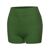 A2Y Women s Basic Solid Premium Cotton High Rise Bike Shorts Army Green 3XL