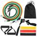 14pcs Resistance Bands Set Workout Fitness Exercise Tube Bands Jump Rope Door Anchor Ankle Straps Cushioned Handles 8-Shaped Resistance Band with Carry Bags for Home Gym Travel