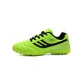 Tenmix Girls & Boys Basketball Non Slip Athletic Shoe Mens Lace Up Soccer Cleats Children Sport Sneakers Green Broken 4Y