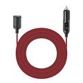 12V 24V 15A Heavy Duty Car Cigarette Lighter Socket Male to Female Extension Cord Power Supply Cable with Fused 3.7m
