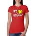 Wild Bobby My Heart Is On That Tennis Field Sports Women Slim Fit Junior Tee Red X-Large