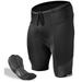 Aero Tech Designs | Men s Gel Touring Bike Shorts | Innovative Mesh Pockets | Large | Black