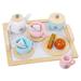 15pcs Afternoon Tea Set Toy Roles Play Wooden Simulation Teacup Toy Early Educational Tea Party Set Parent-children Pretend Play Tea Toy for Kids Ages 3+