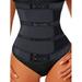 SHCKE Waist Trimmer Belt Sweat Wrap Tummy Toner Low Back Support Abdominal Trainer