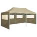 vidaXL Party Tent Outdoor Canopy Folding Patio Gazebo with 4 Sidewalls Steel